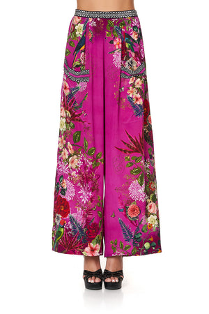 WIDE LEG TROUSER WITH FRONT POCKETS JUNGLE LANGUAGE
