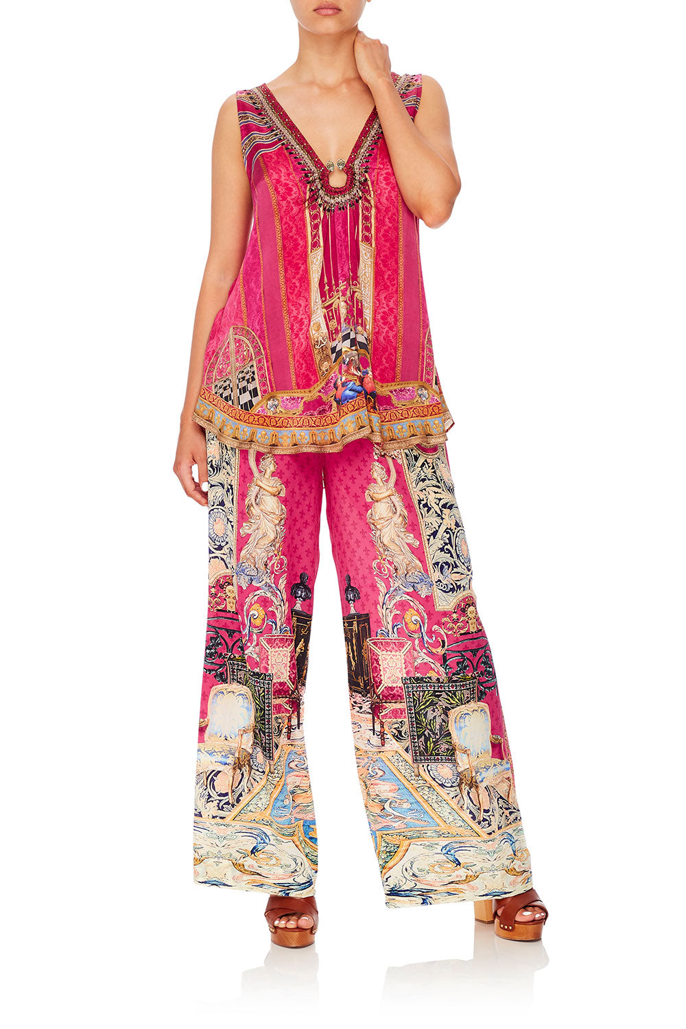 CAMILLA WIDE STRAP U-RING TOP LOUNGE HOUR