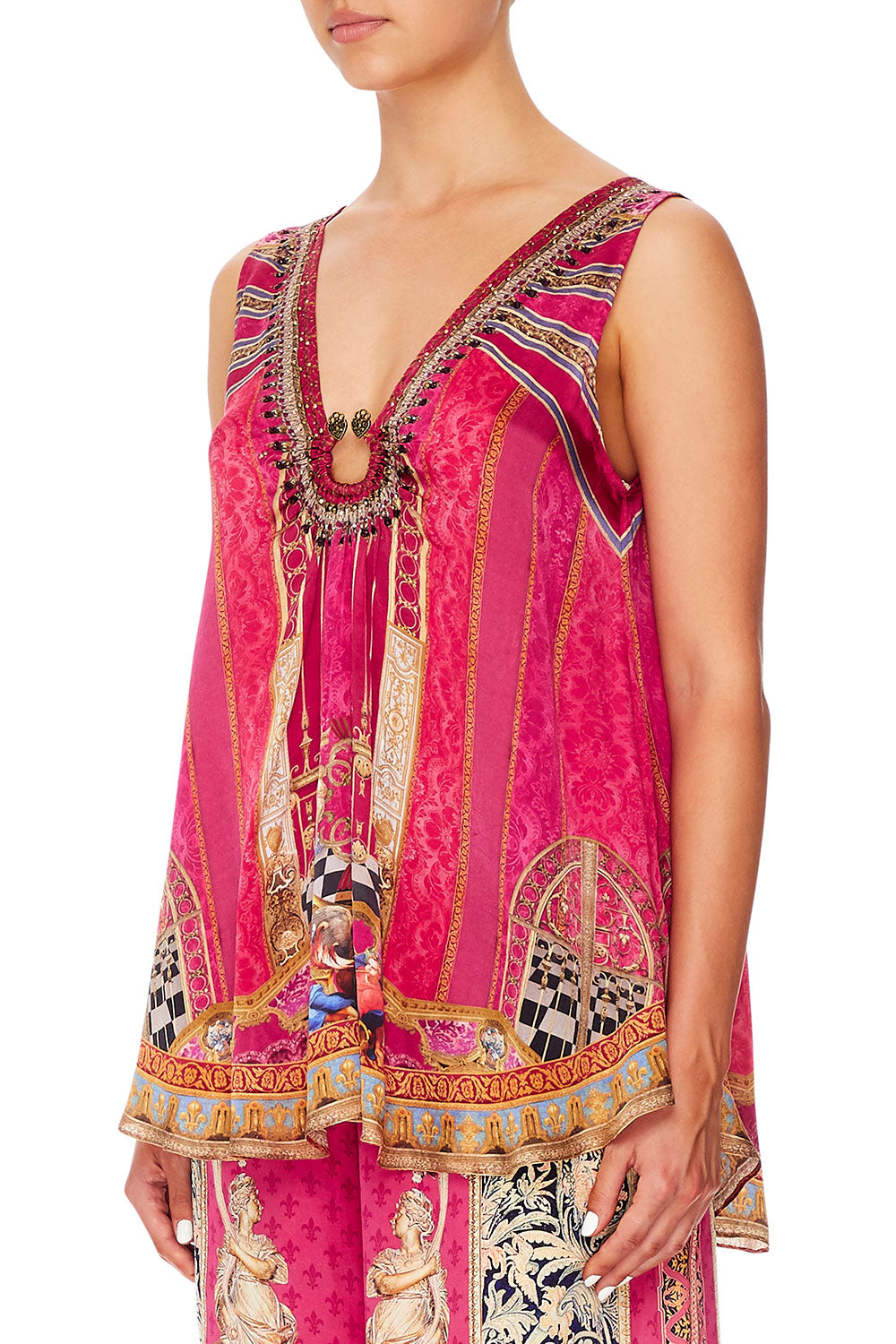 CAMILLA WIDE STRAP U-RING TOP LOUNGE HOUR