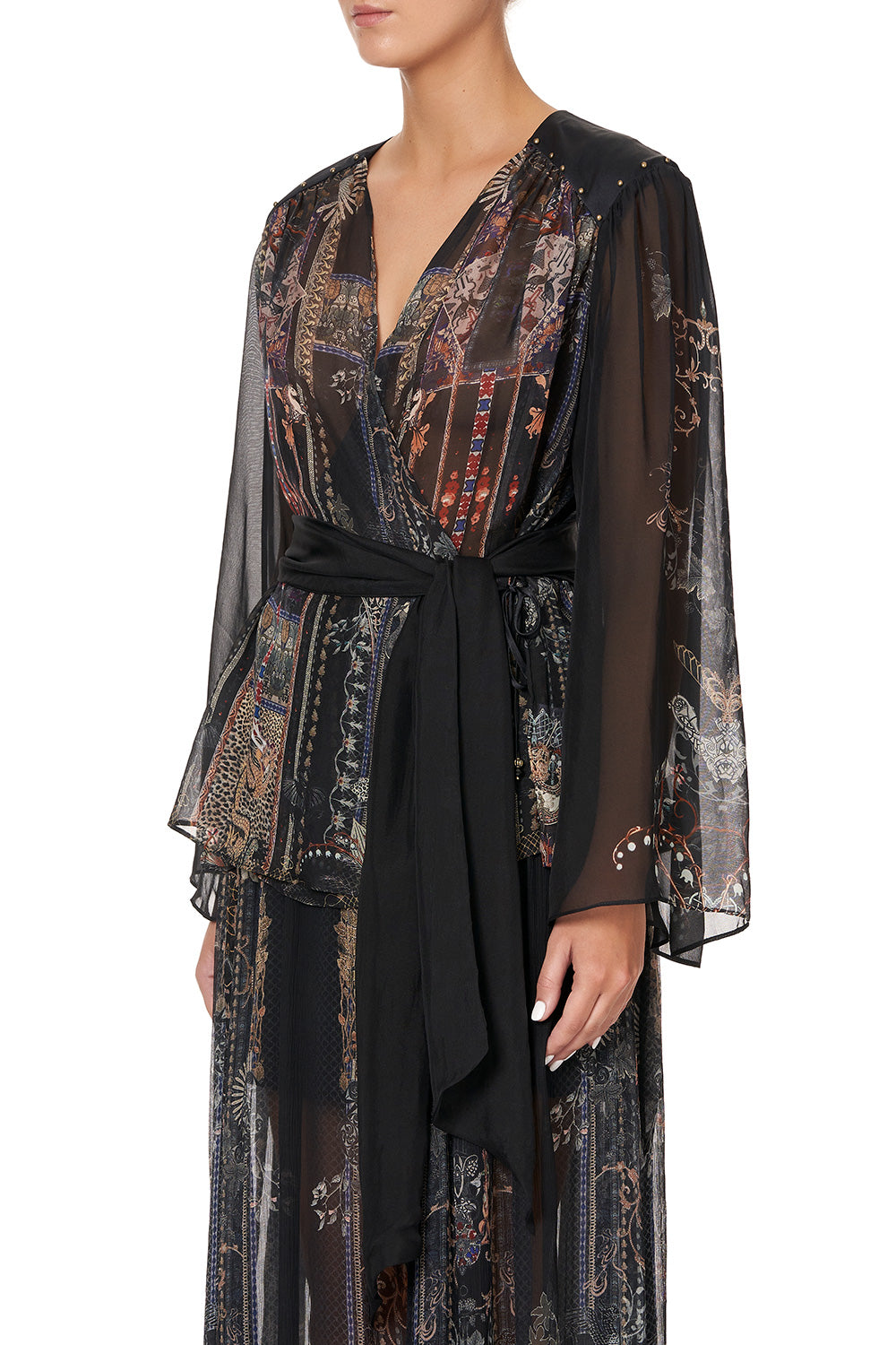 WRAP BLOUSE WITH YOKE SON OF SEVEN QUEENS