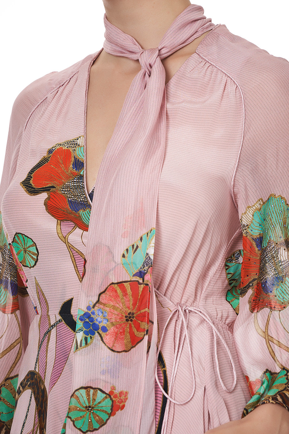 WRAP DRESS WITH NECK TIE ZIBA ZIBA