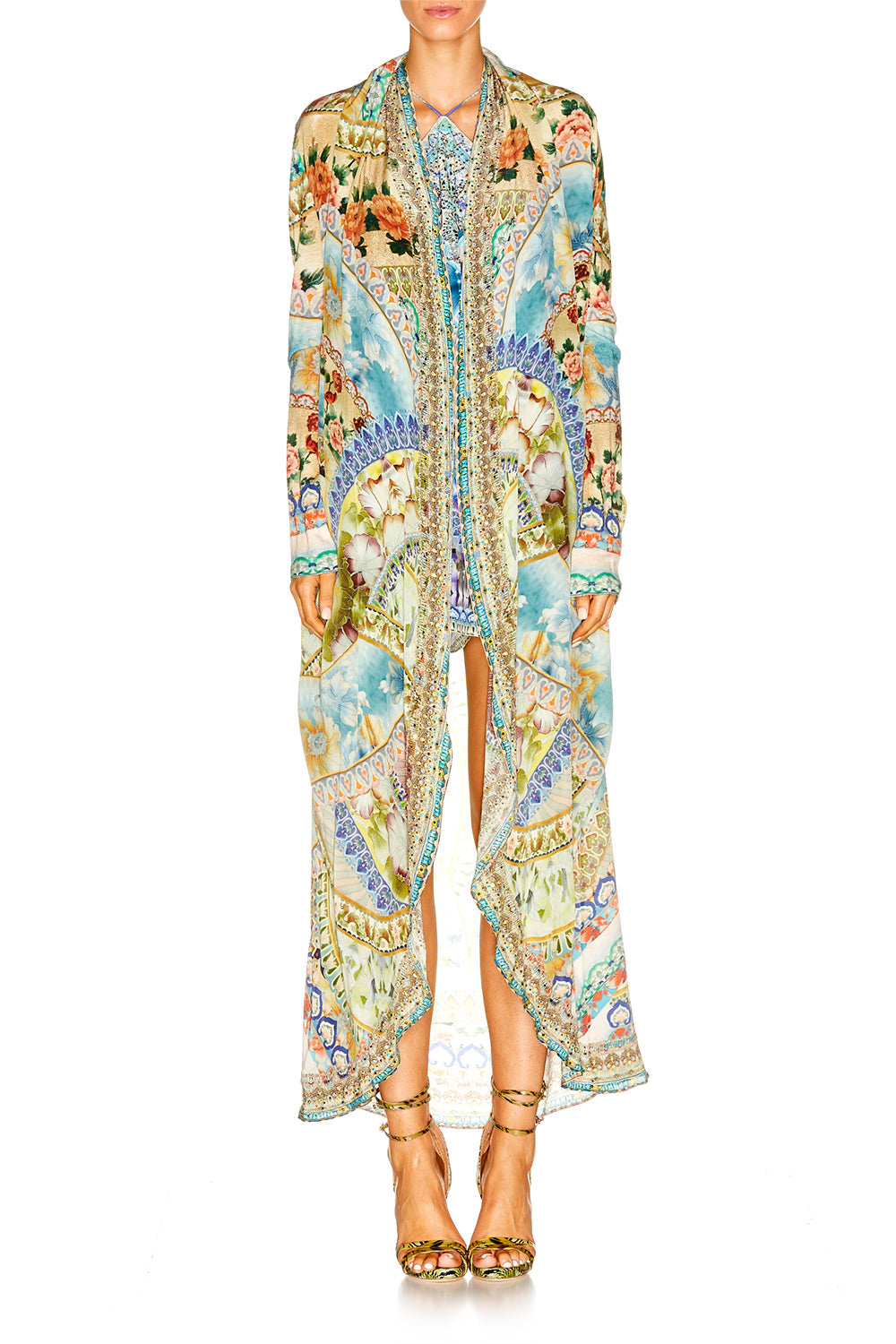 SIGN OF PEACE LONG CASUAL JACKET W POCKETS