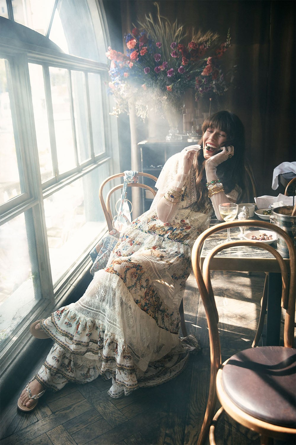 BUTTON UP DRESS WITH LACE INSERT OLYMPE ODE