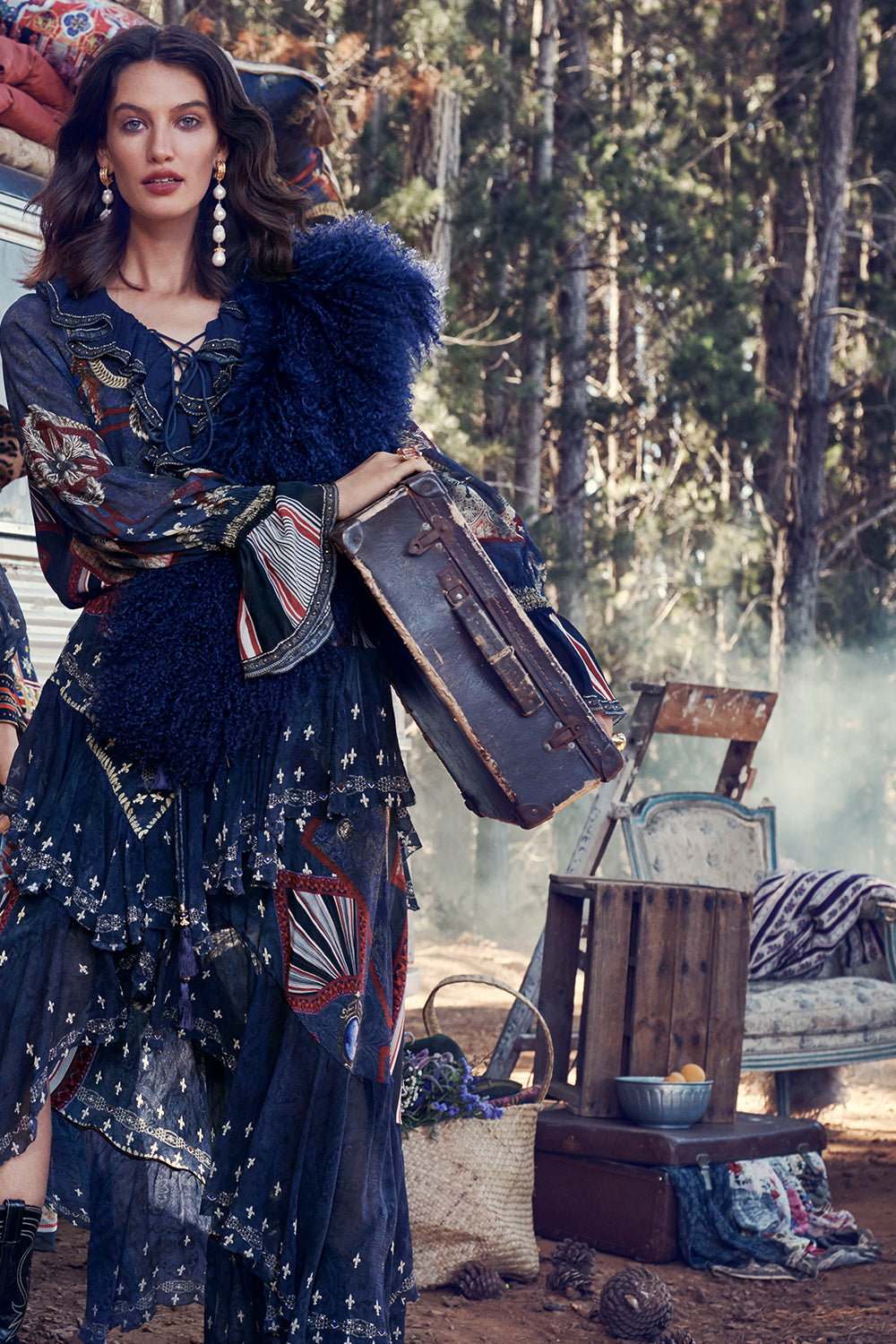 MAXI SKIRT WITH DOUBLE FRILL THIS CHARMING WOMAN