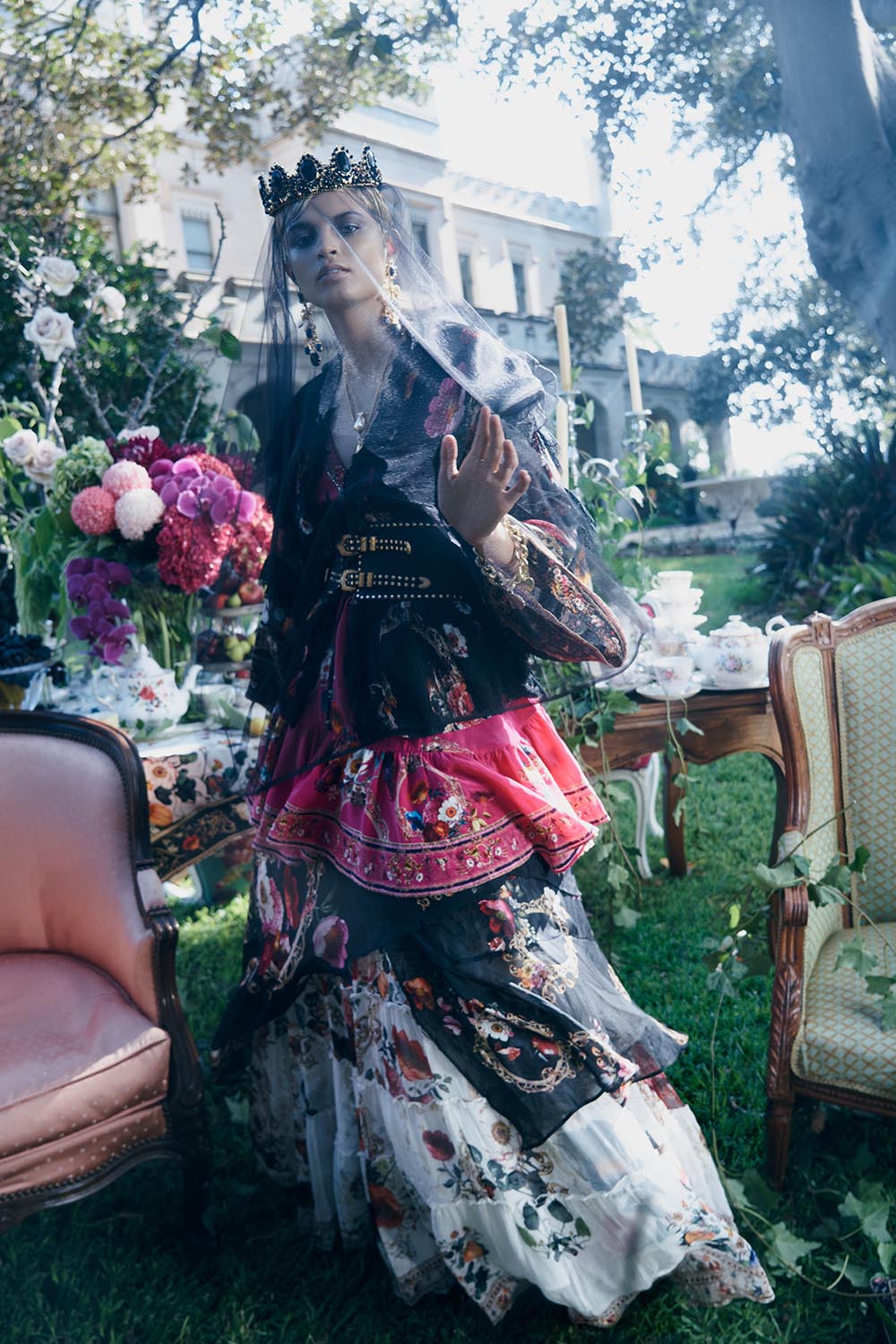 TIE FRONT LACE INSERT LAYER MIRROR MIRROR