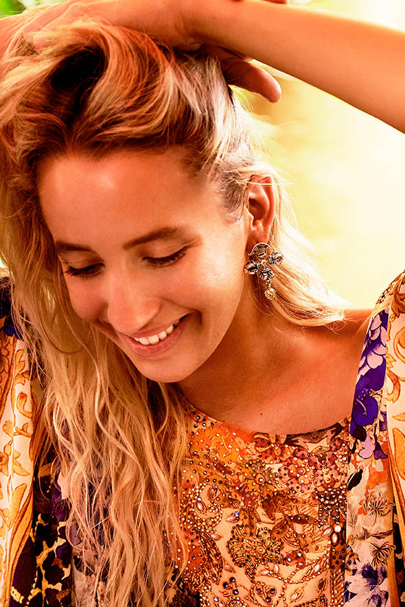 RING OF ROSES DROP STUD EARRINGS