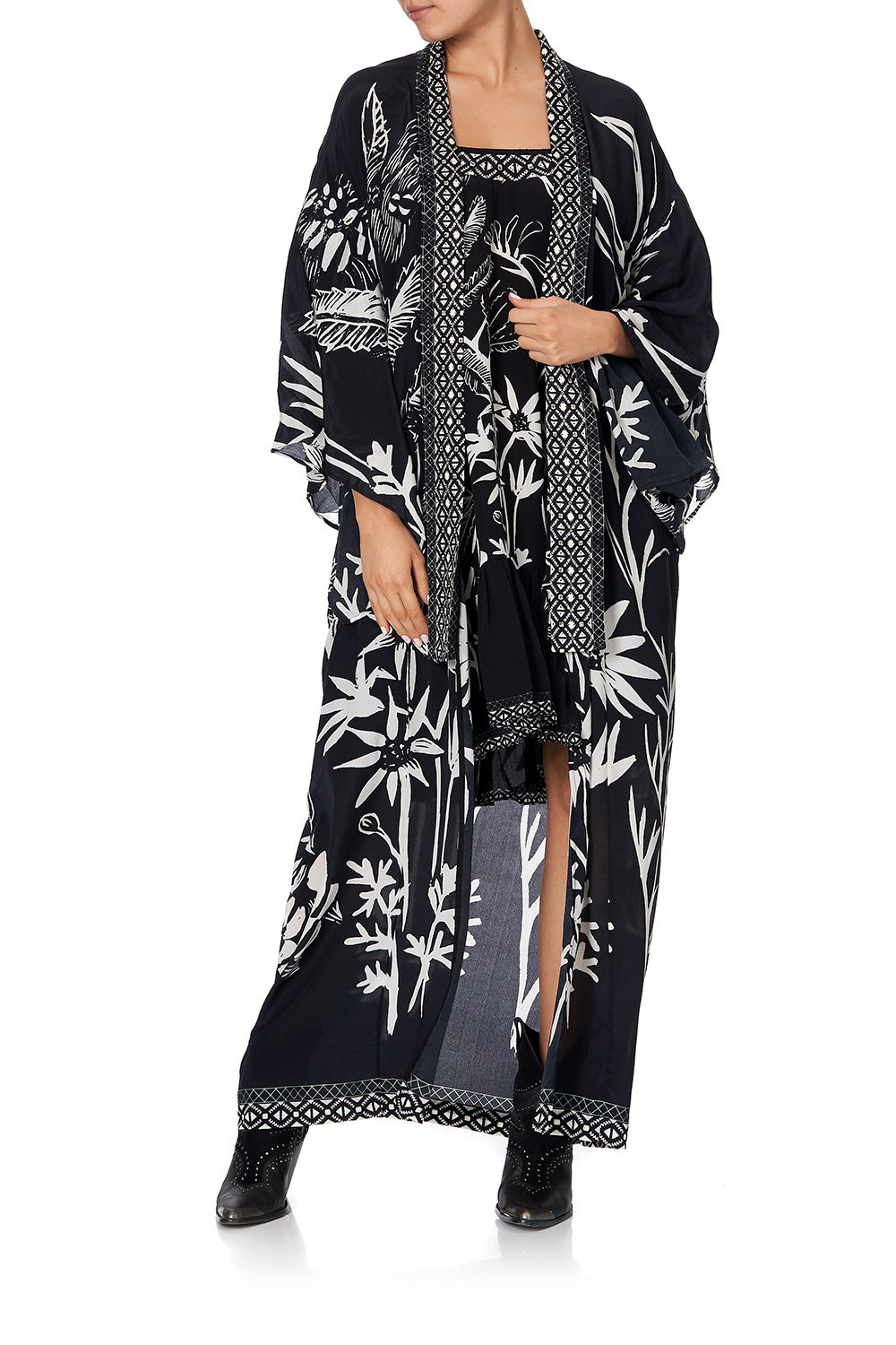 KIMONO COAT BOTANICAL BANDITS