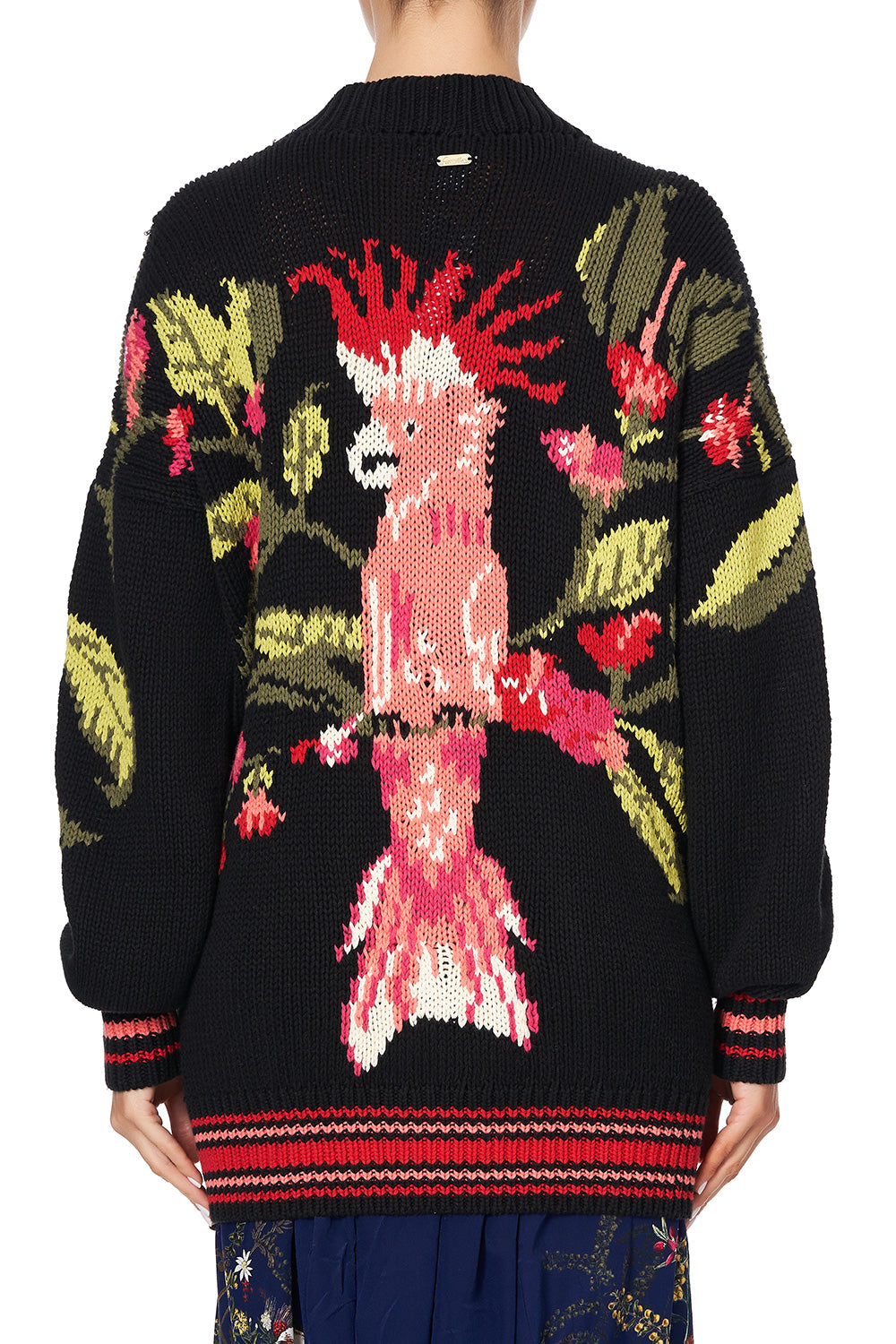 KNIT CARDIGAN WITH FRONT WELT POCKETS WINGS IN ARMS