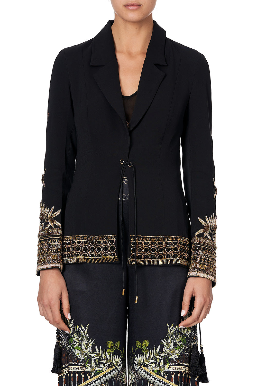 JACKET WITH LACE UP SIDE PANELS BOTANICAL CHRONICLES