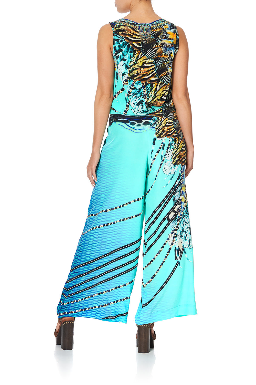 LOUNGE TROUSER WITH TIE WAIST MARINE QUEEN