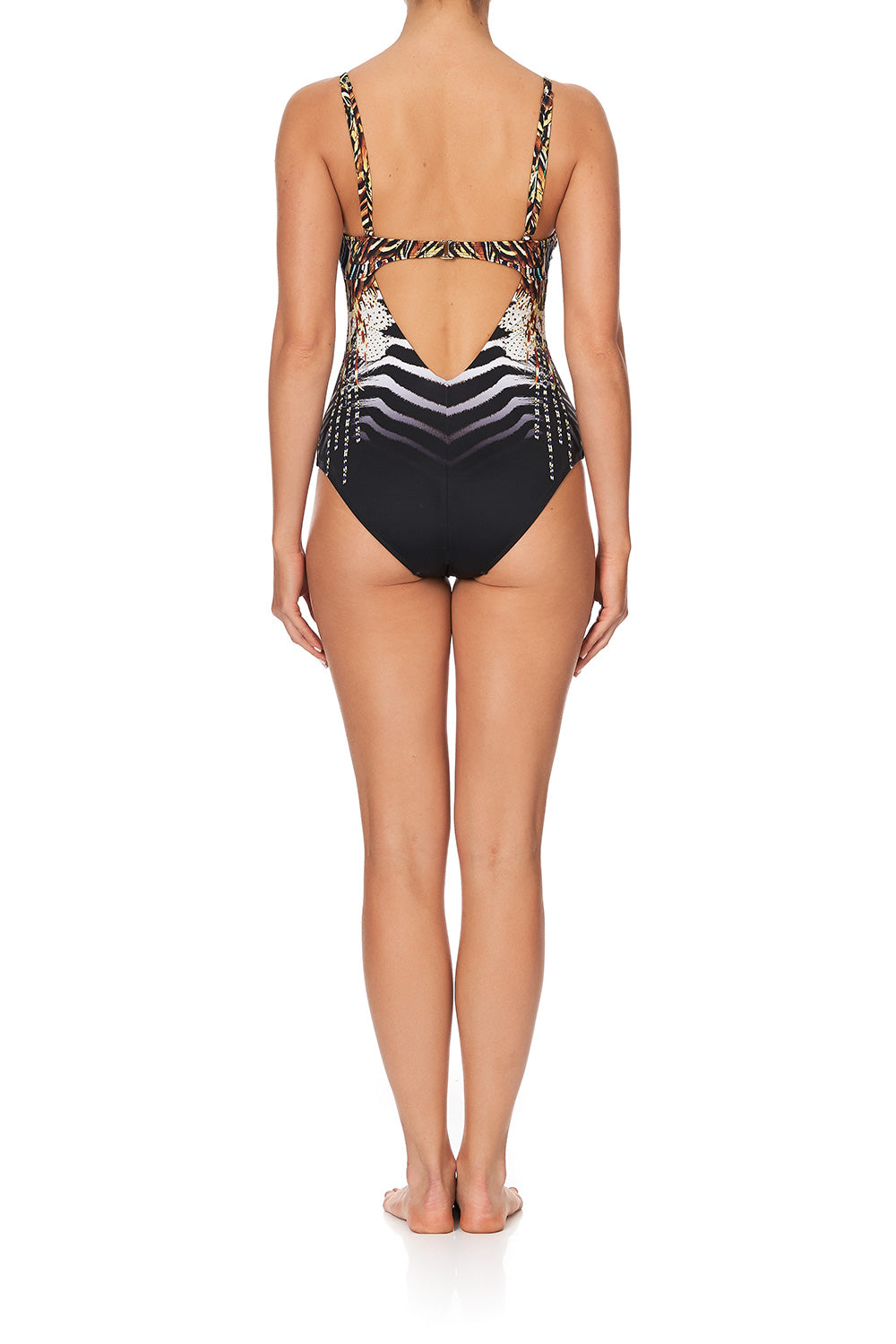 V NECK UNDERWIRE ONE PIECE LOST PARADISE
