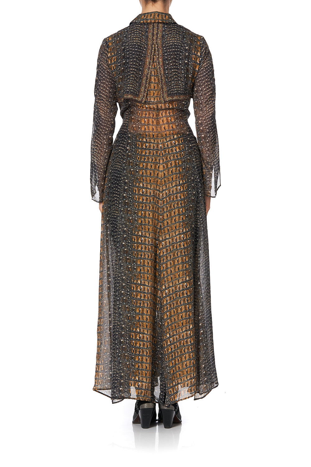 PRINTED TRENCH CROCODILE ROCK