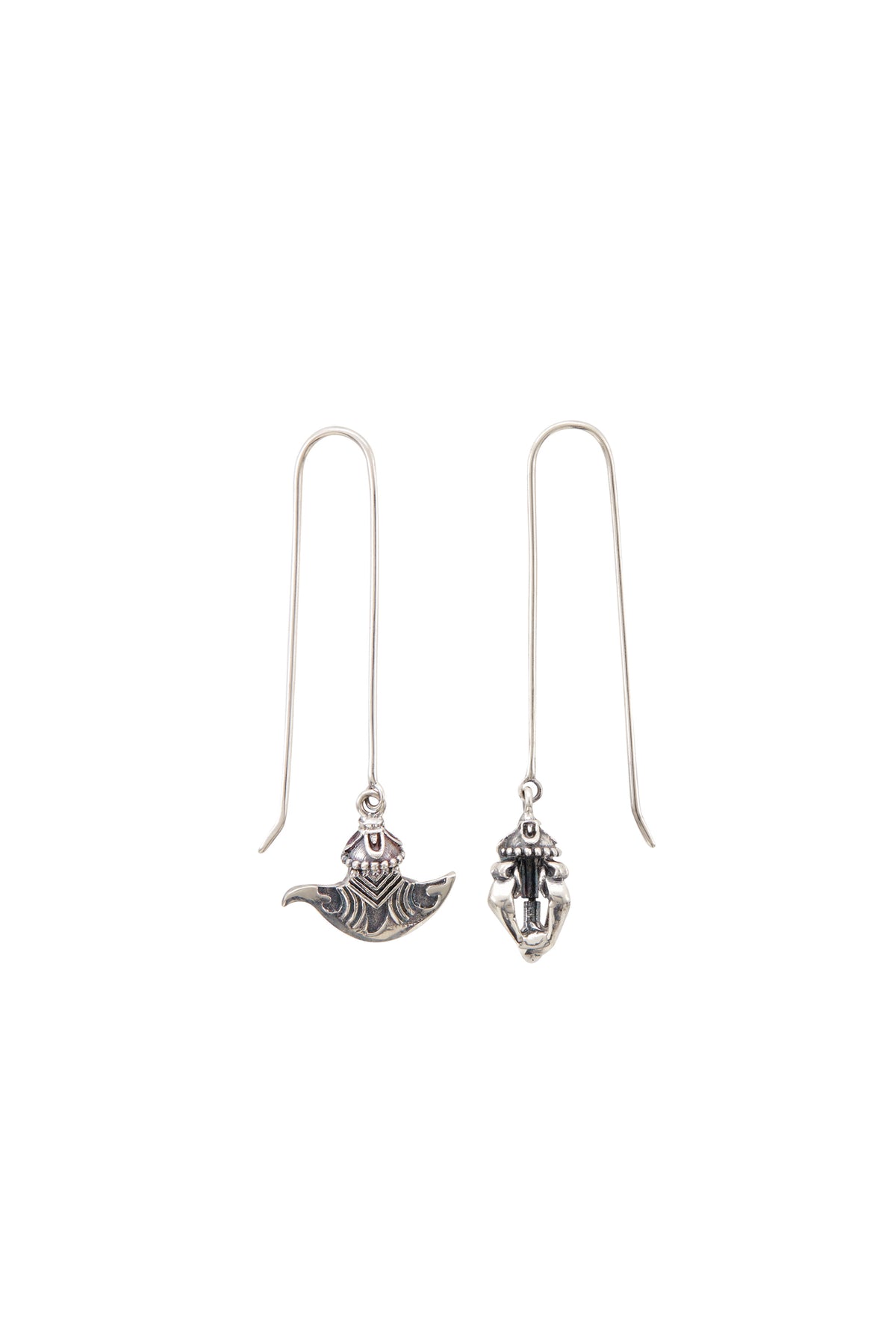 RING OF ROSES HOOK BAR EARRINGS