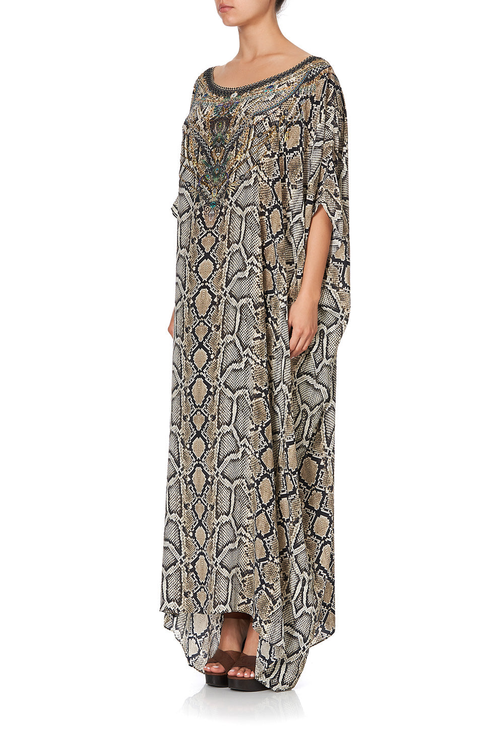 ROUND NECK KAFTAN KAKADU BOO