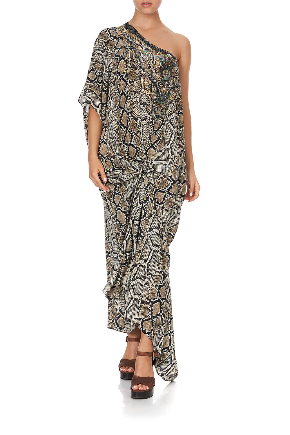 ROUND NECK KAFTAN KAKADU BOO