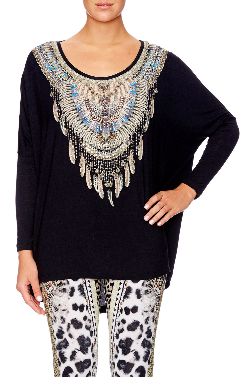 BLACK OVERSISED LONG T-SHIRT