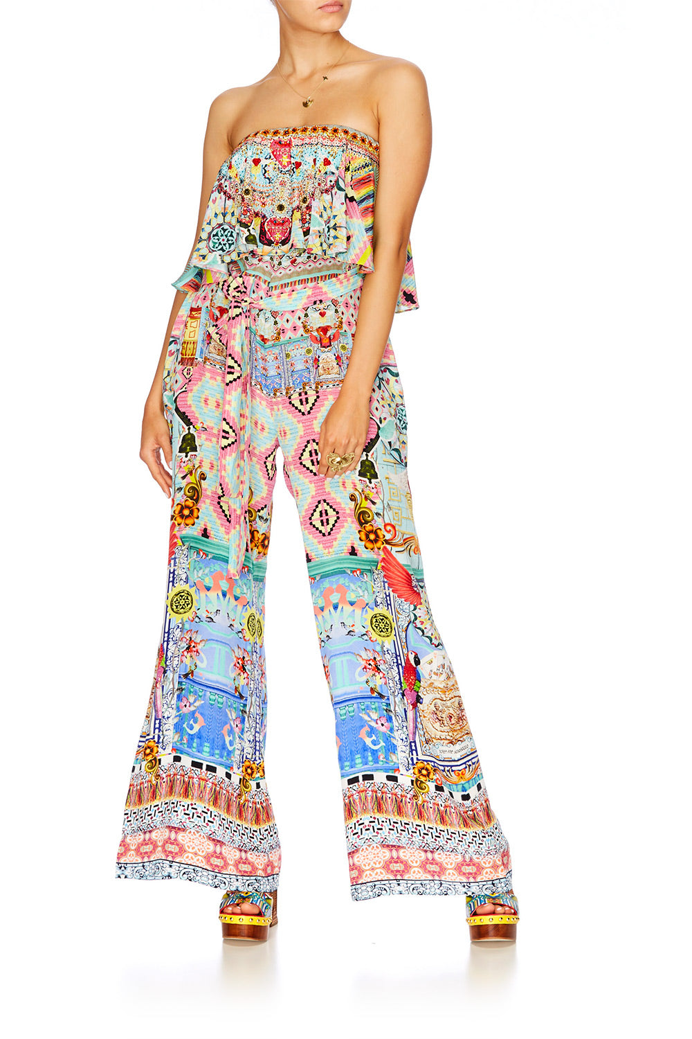 CLOSE TO MY HEART STRAPLESS JUMPSUIT W FRILL