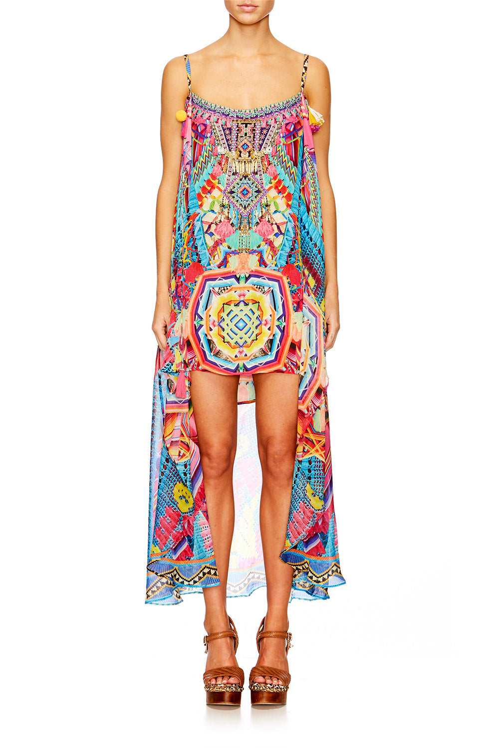 MS MOCHILLA MINI DRESS WITH LONG OVERLAY