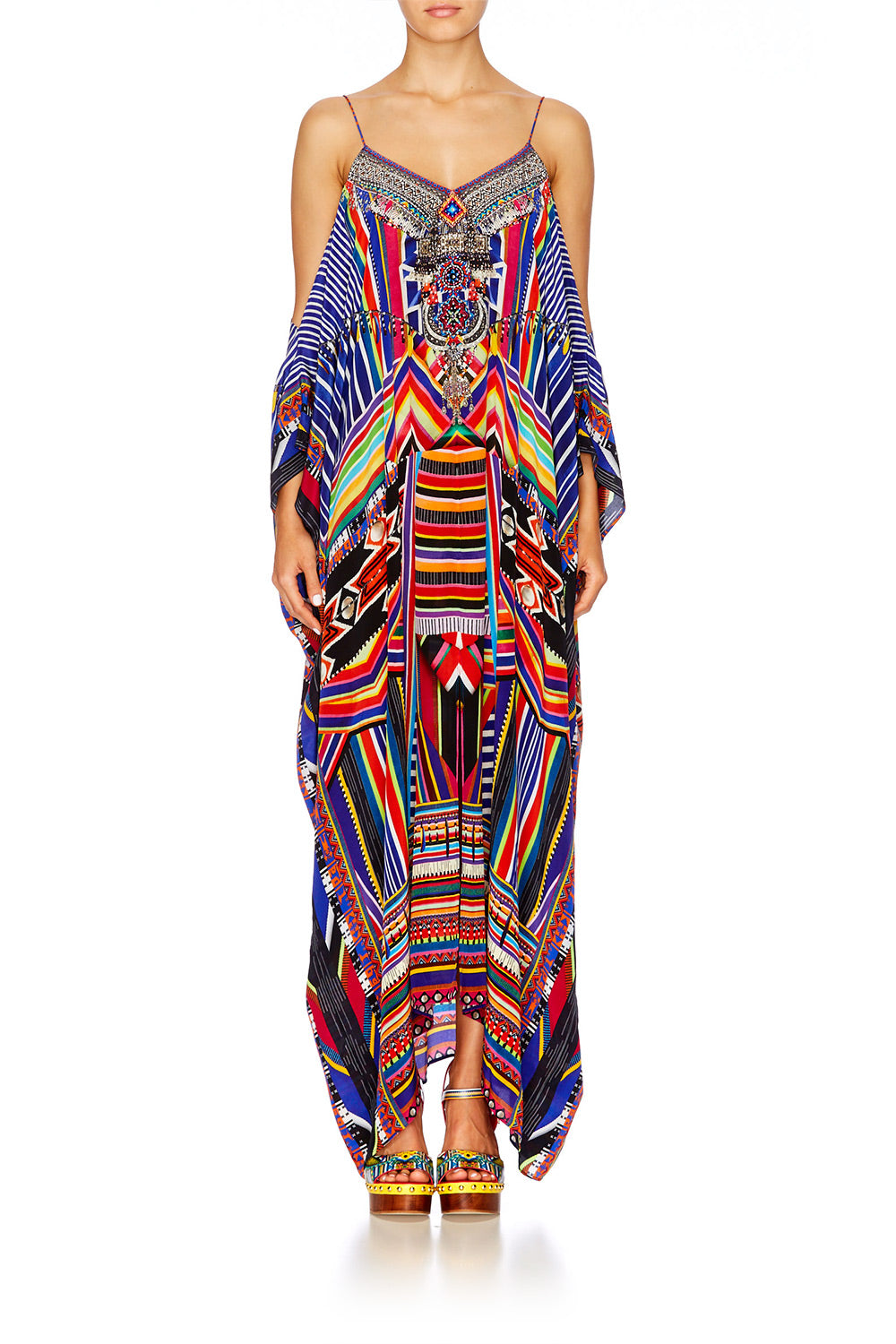 TSACHILA BLESSING SHOESTRING STRAP KAFTAN