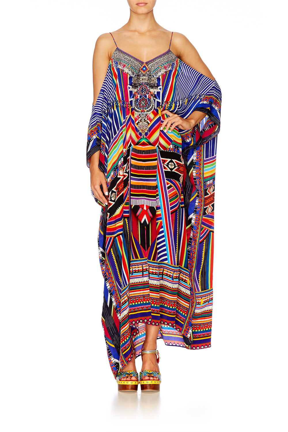 TSACHILA BLESSING SHOESTRING STRAP KAFTAN