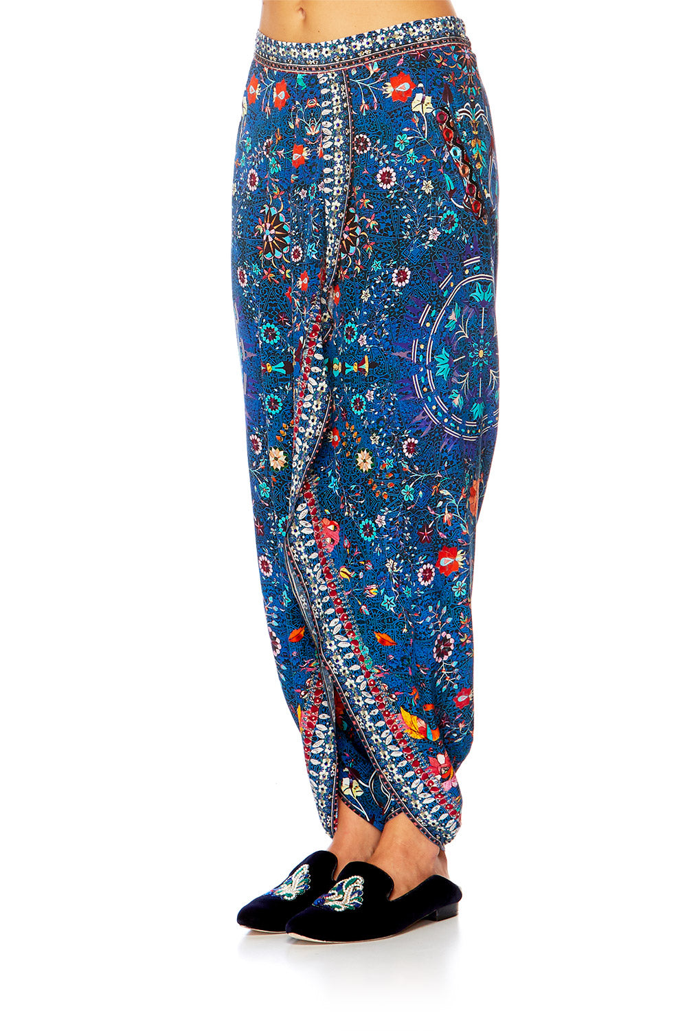 KINDNESS KALEIDOSCOPE GATHERED WRAP FRONT TROUSER