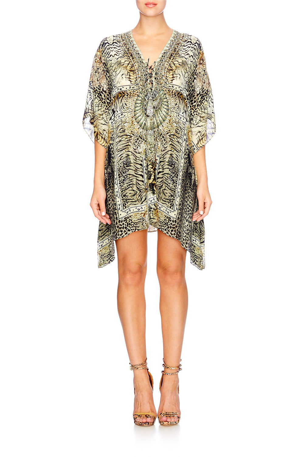 SPIRIT ANIMAL SHORT LACE UP KAFTAN