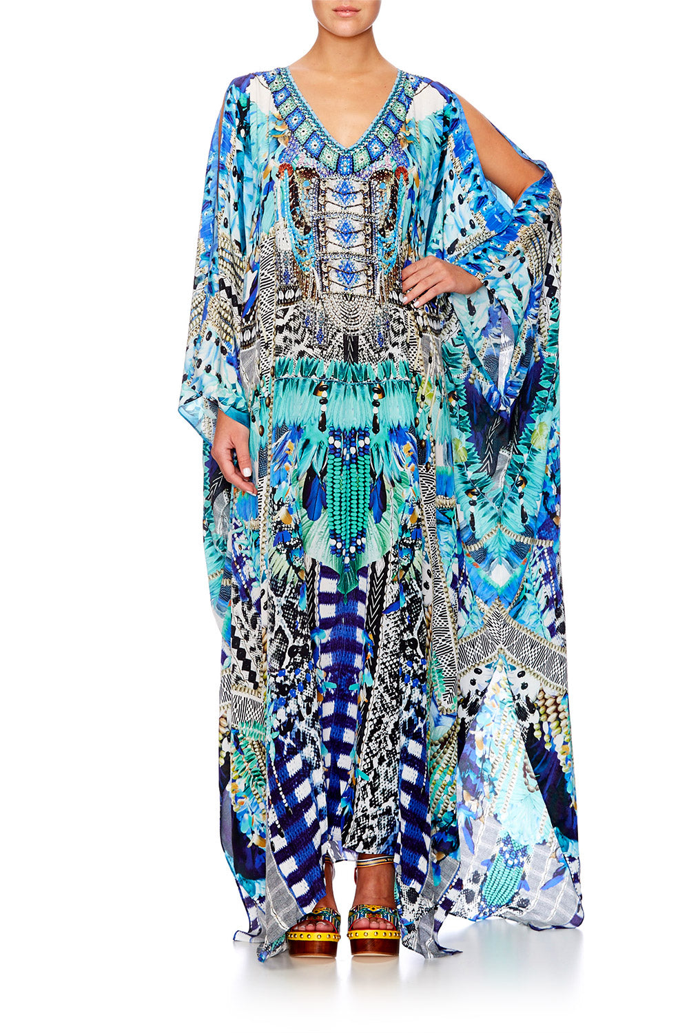 LEAVE ME WILD SLIT FRONT & SLEEVE KAFTAN