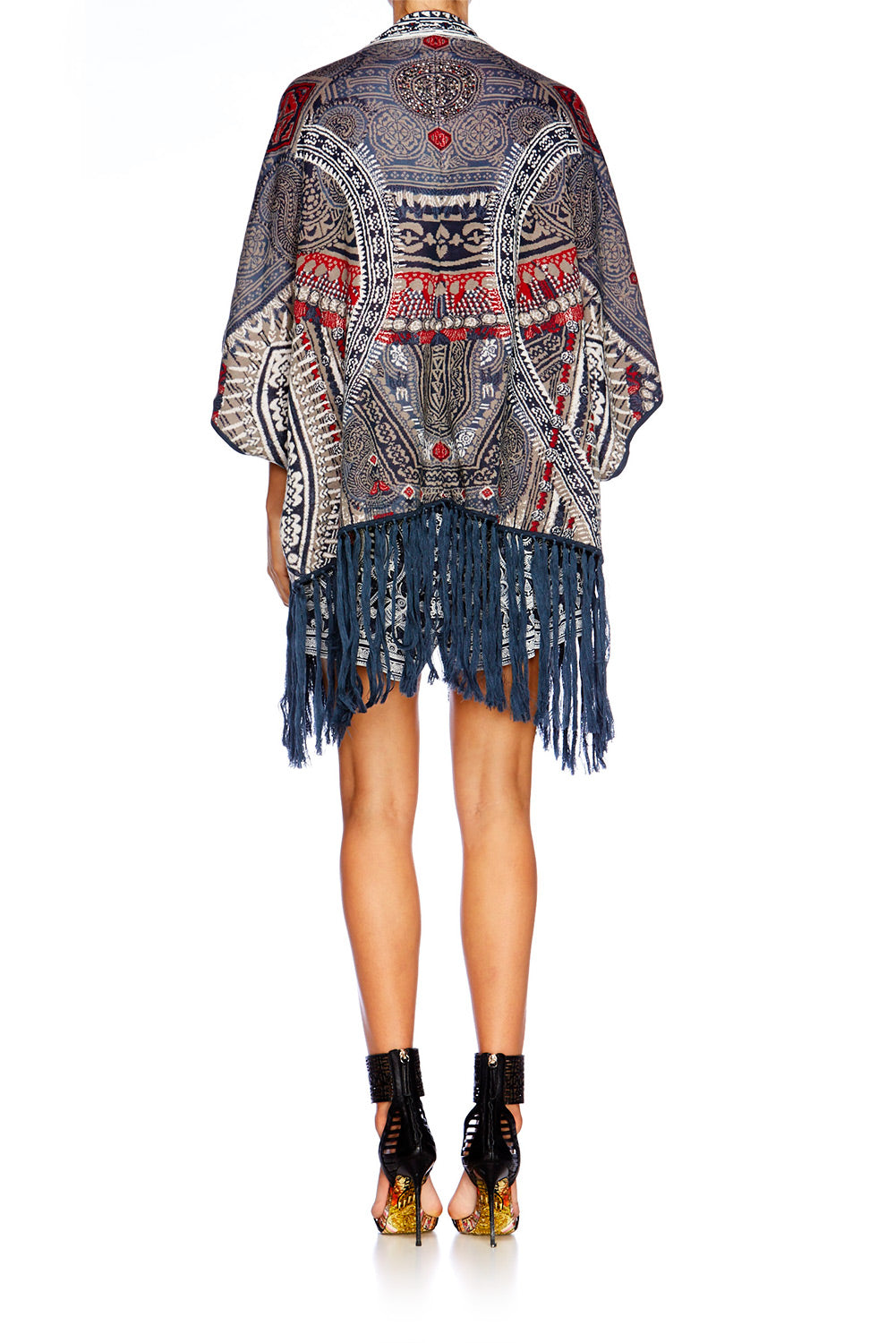 TEACHERS PET PONCHO W POCKETS & FRINGING