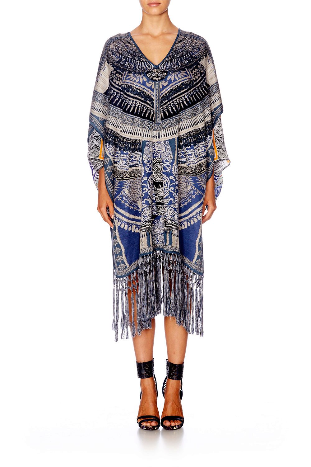 TALES OF BATIK LONG V-NECK PONCHO