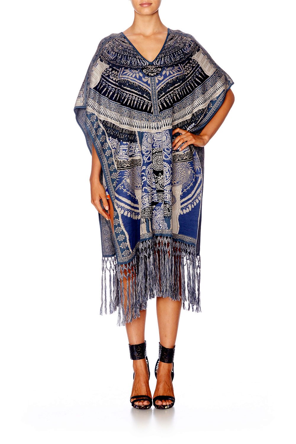 TALES OF BATIK LONG V-NECK PONCHO