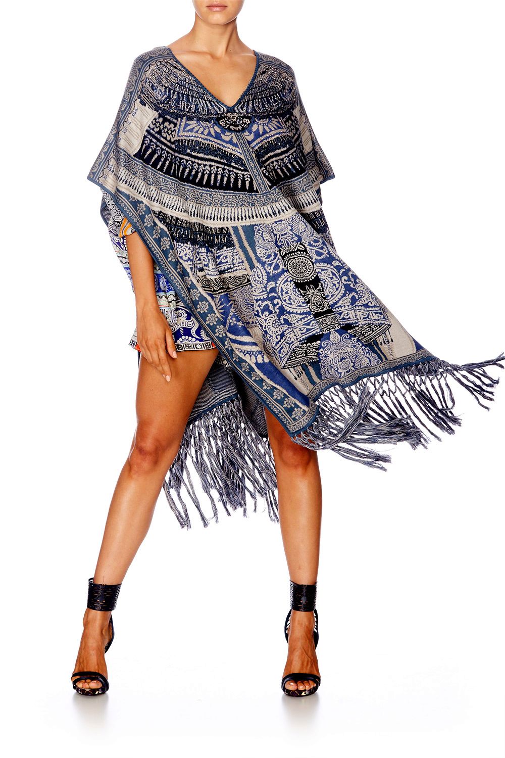 TALES OF BATIK LONG V-NECK PONCHO