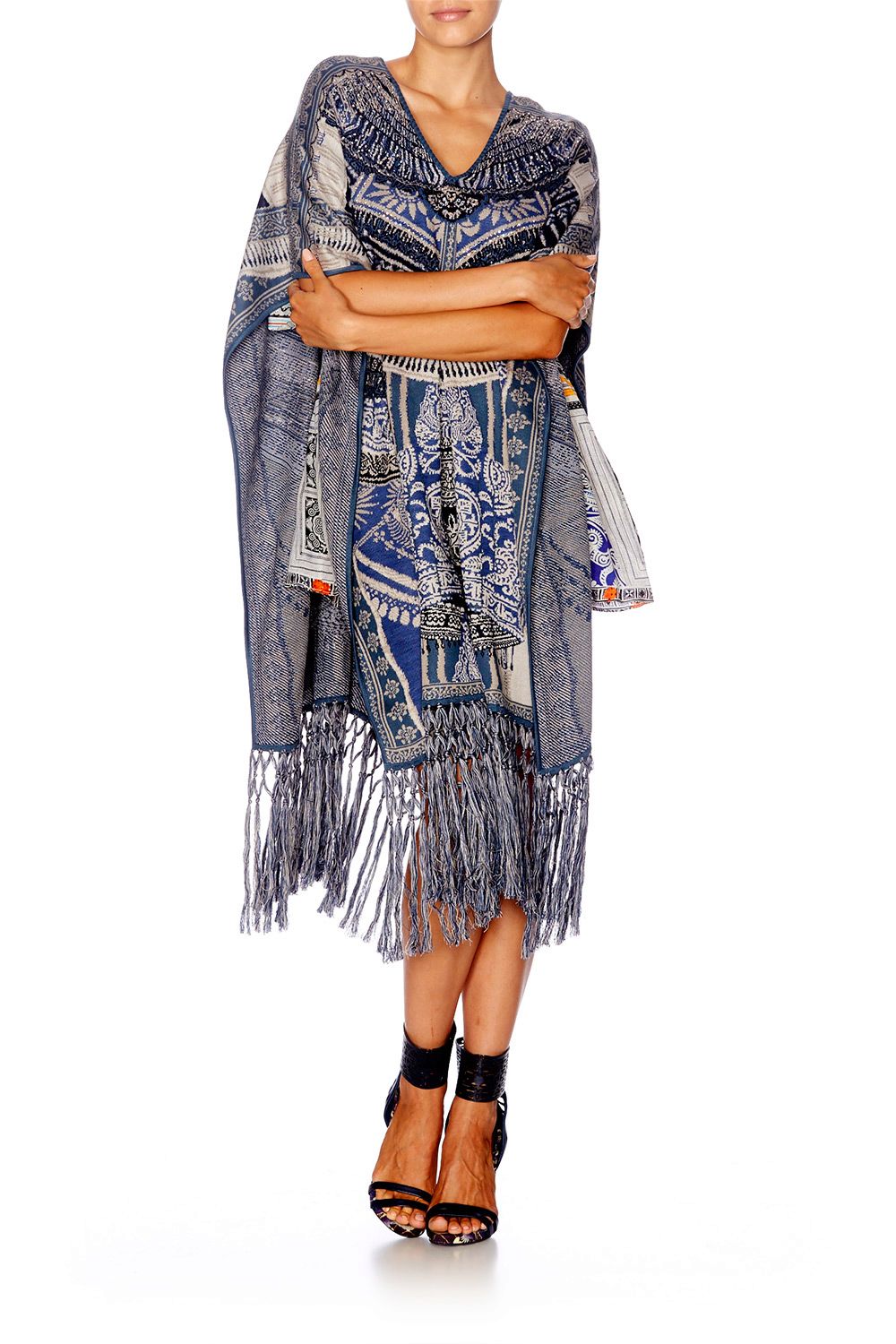 TALES OF BATIK LONG V-NECK PONCHO