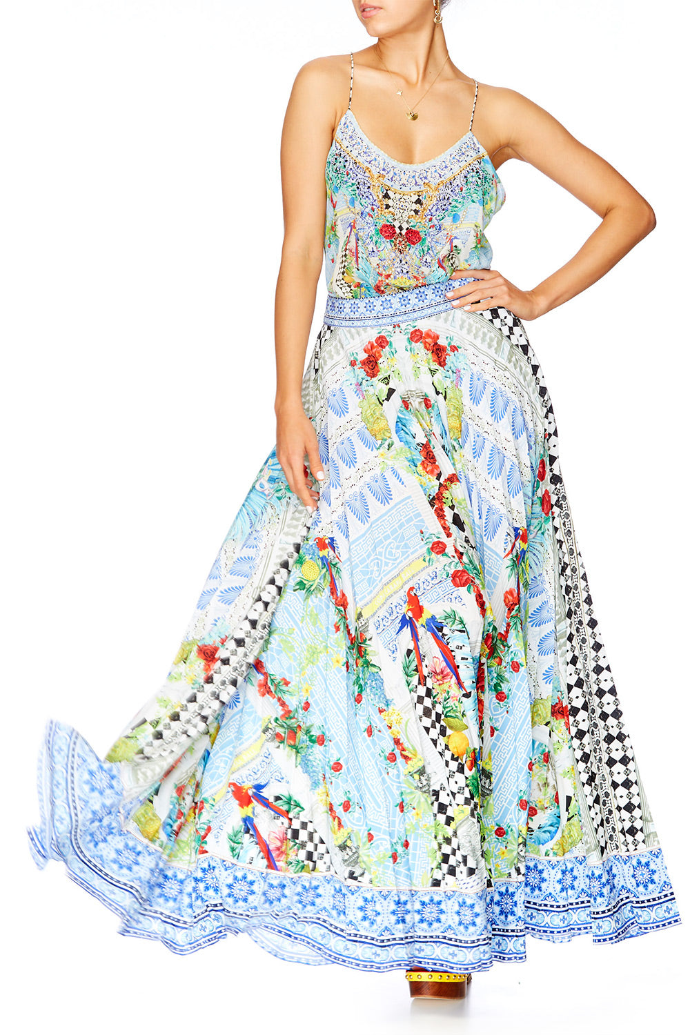 MASKING MADNESS T BACK SHOESTRING TOP