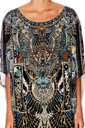 GIRL ON THE WING ROUND NECK KAFTAN