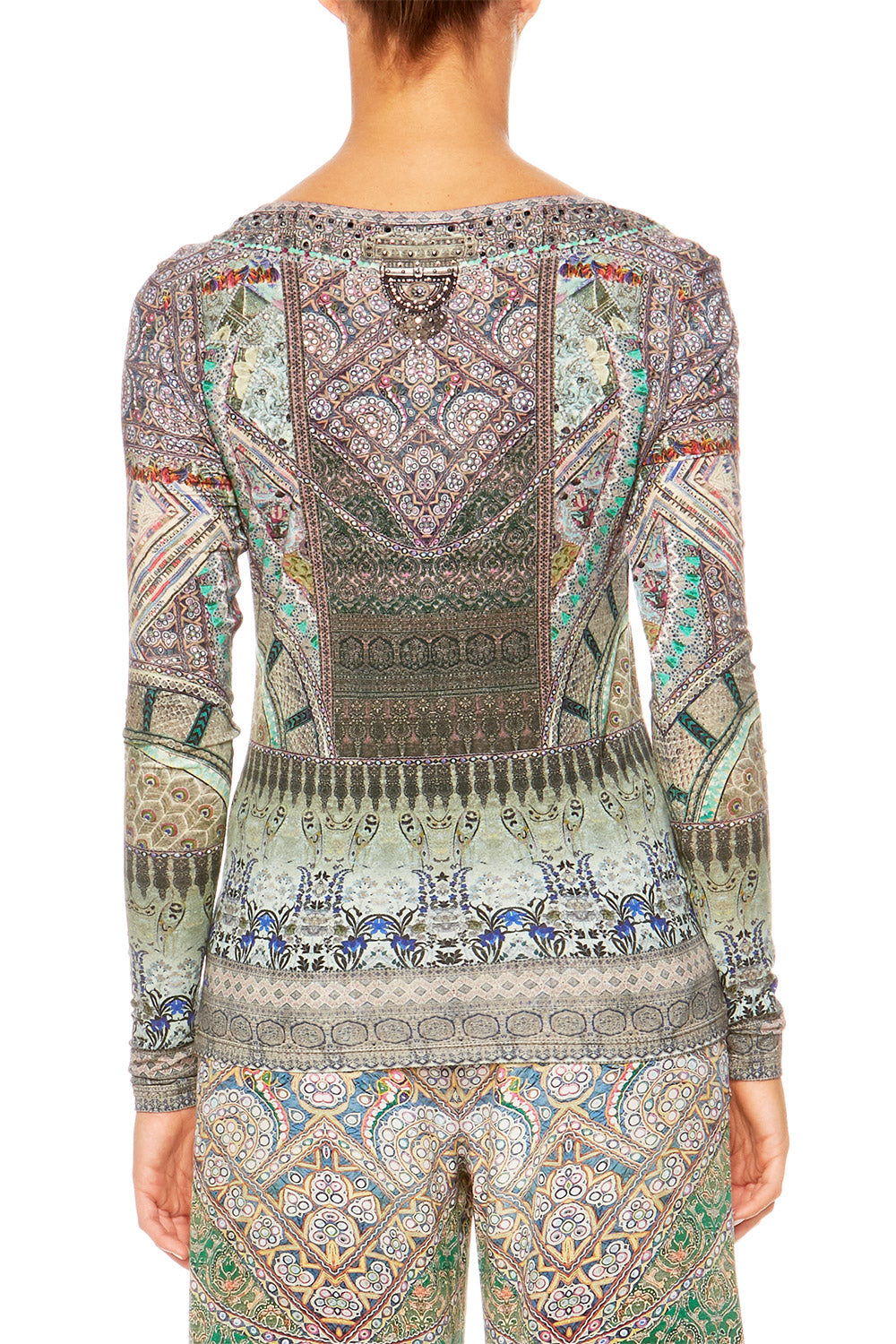 MAMAS HOME LONG SLEEVE FITTED TOP