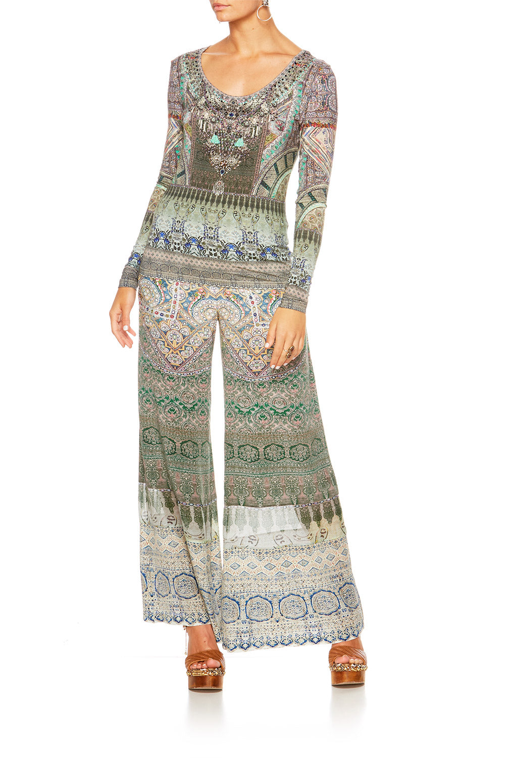 MAMAS HOME LONG SLEEVE FITTED TOP