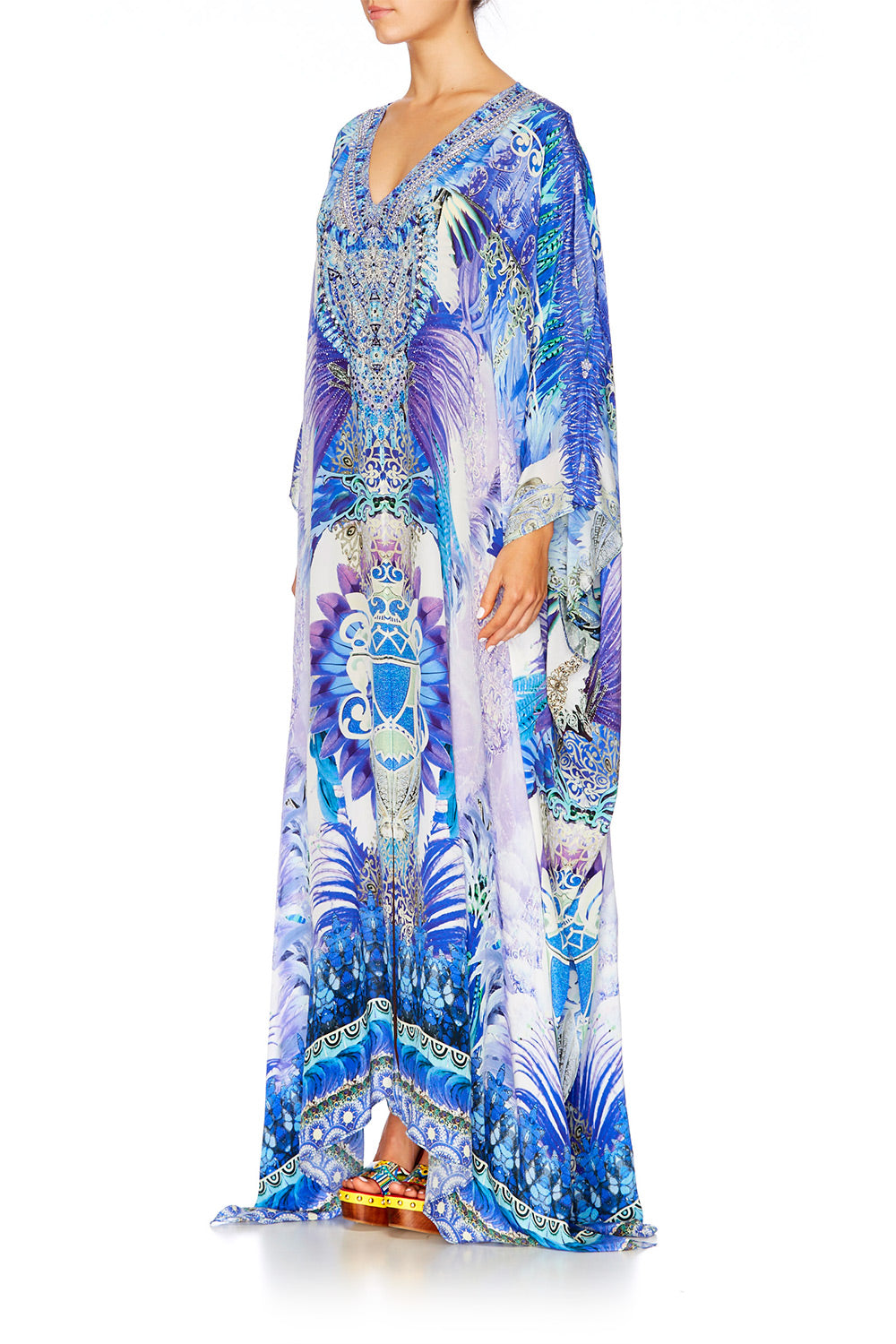 HEARTBEATS DRUMBEATS SPLIT FRONT & SLEEVE KAFTAN