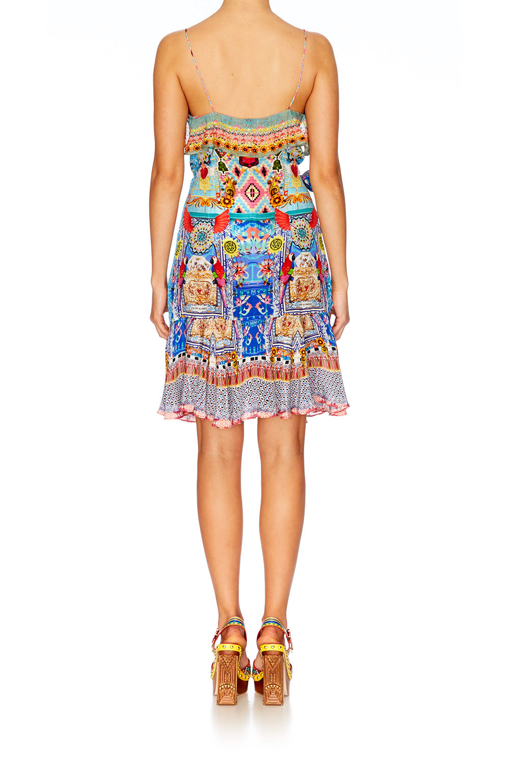 CLOSE TO MY HEART WRAP FRILL DRESS