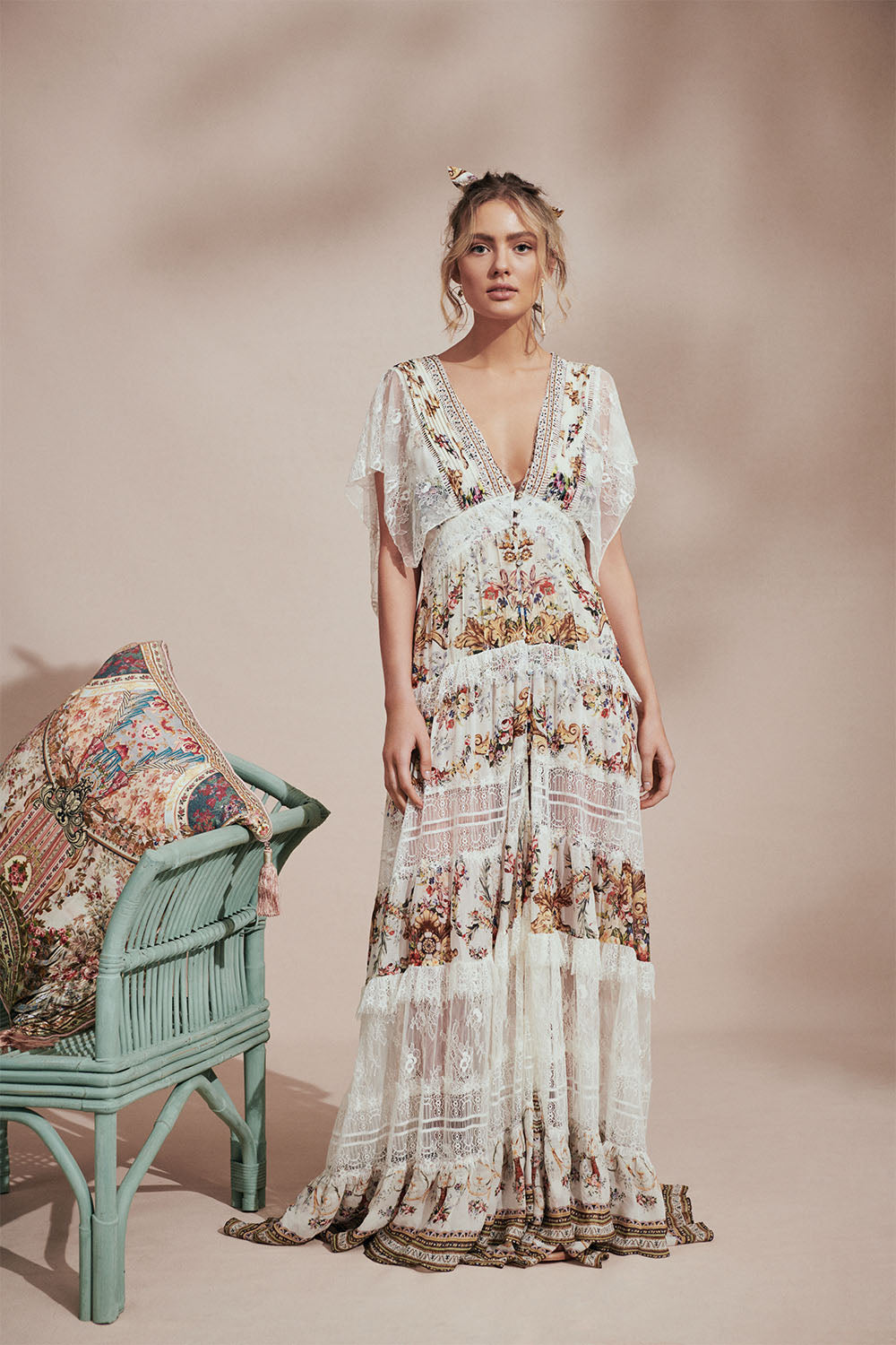 BUTTON UP DRESS WITH LACE INSERT OLYMPE ODE