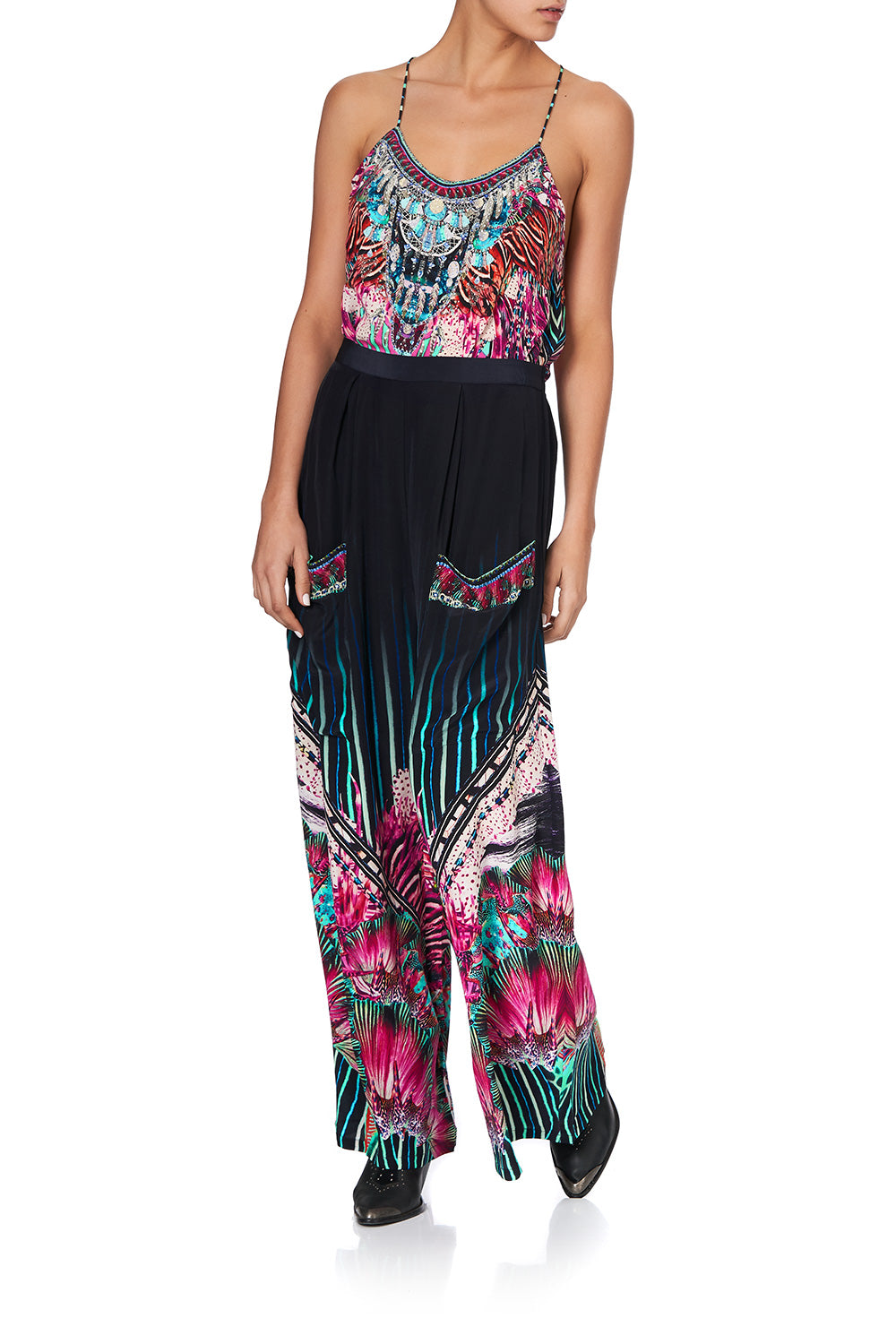 WIDE LEG TROUSER WITH FRONT POCKETS RAINBOW EYES