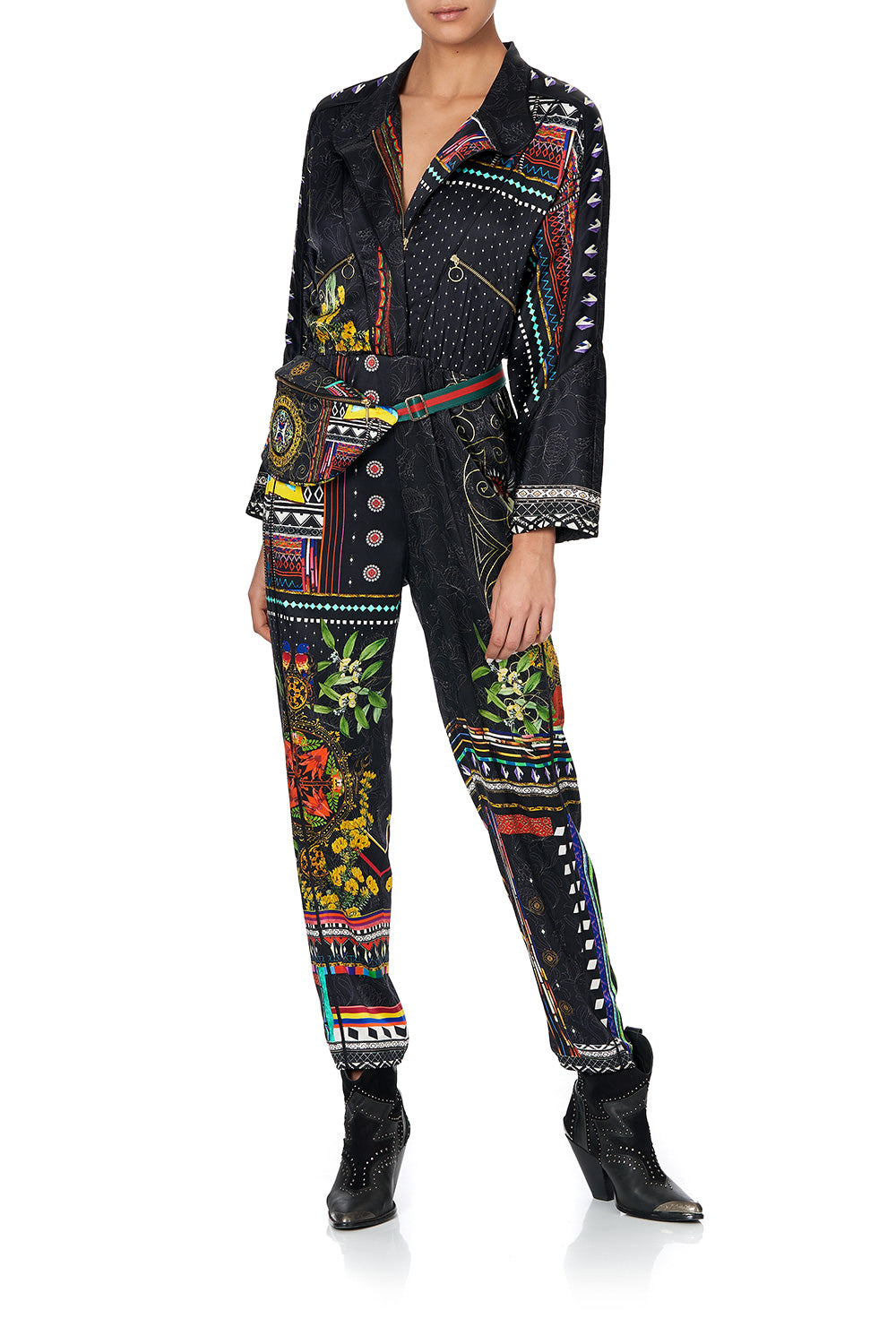 ZIP FRONT PANEL JUMPSUIT BLACKHEATH BETTY